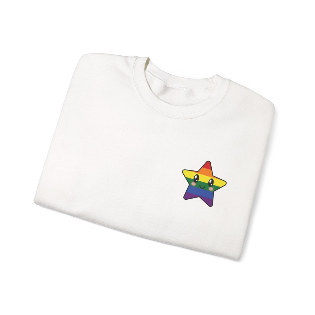 Rainbow Star Sleeve Crewneck Sweatshirt