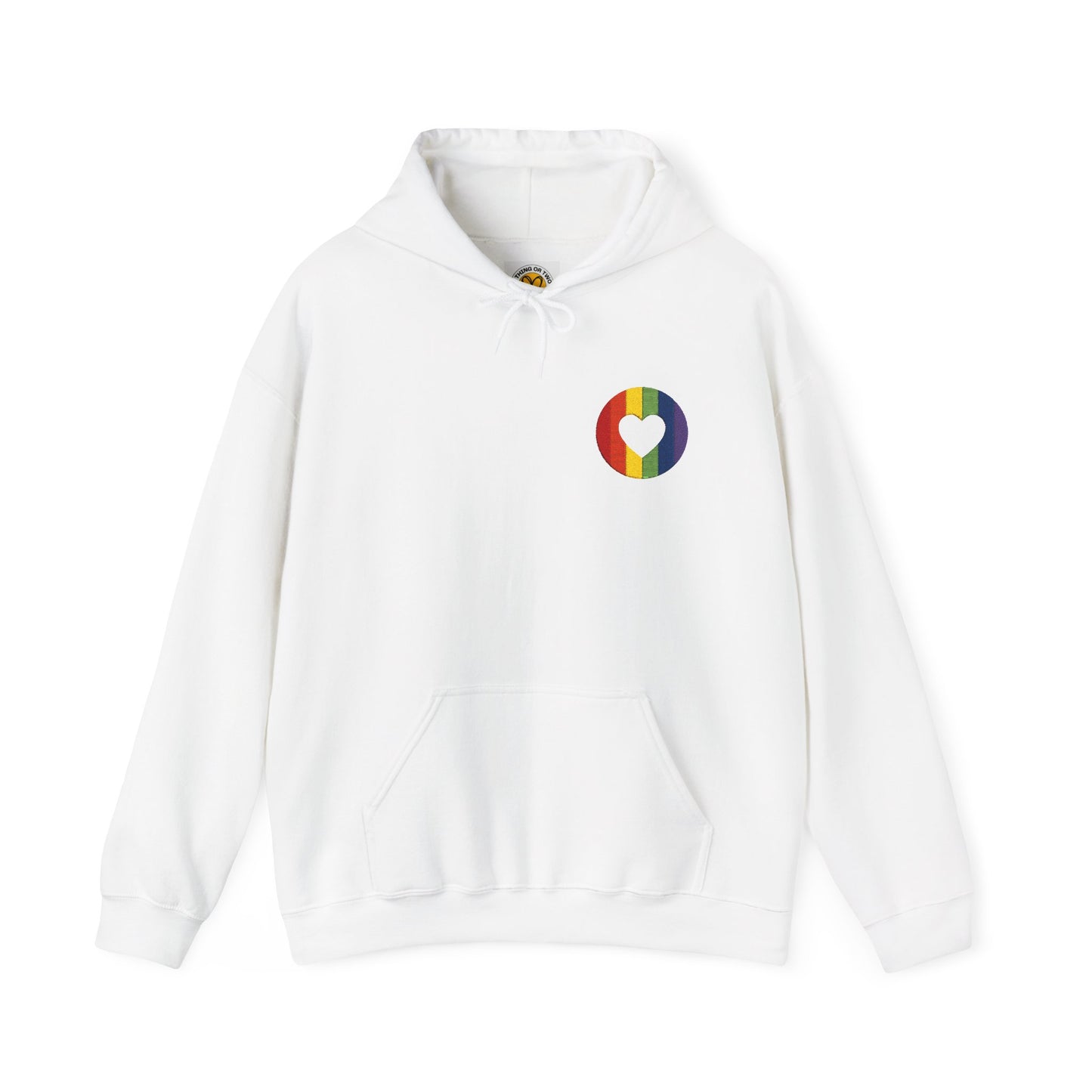 Embroidered Heart Unisex Heavy Blend Hoodie - PRIDE