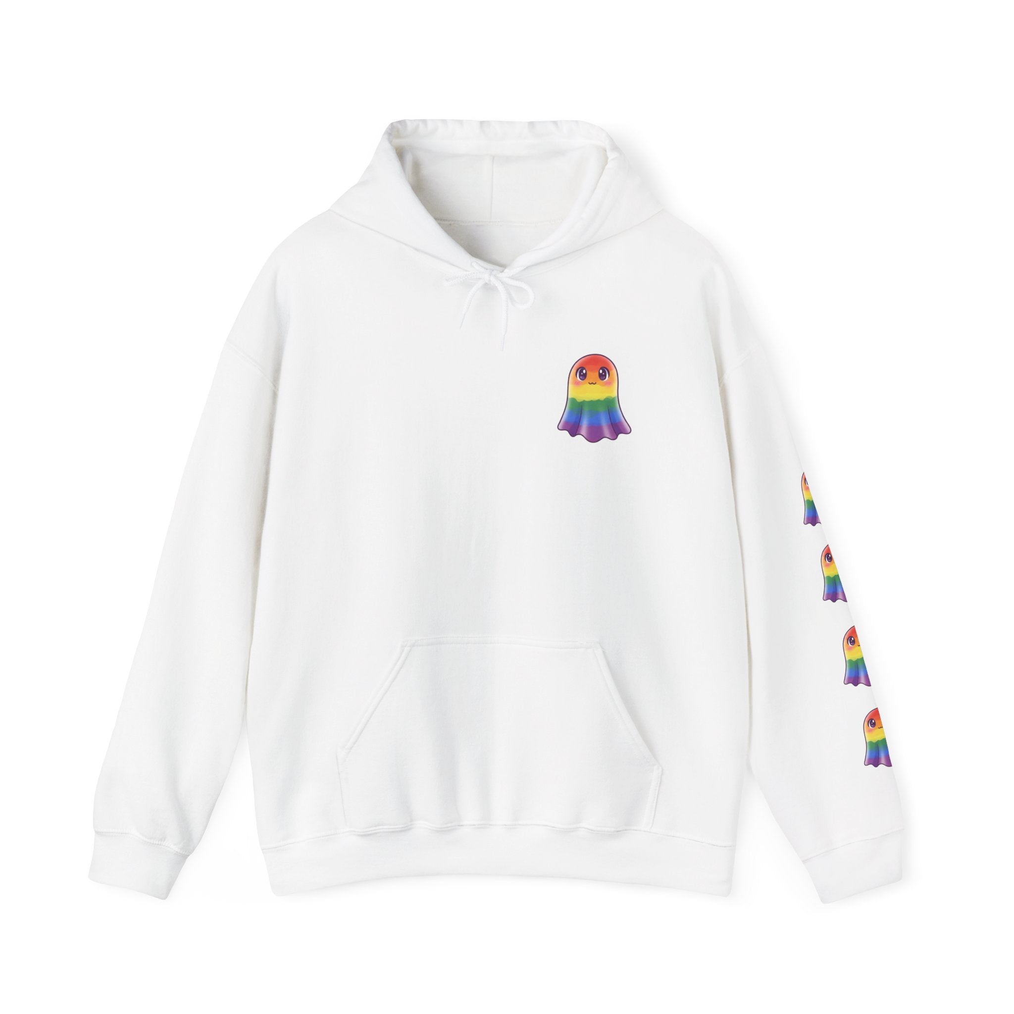 Rainbow Ghost Hoodie (Cute Pride Edition)