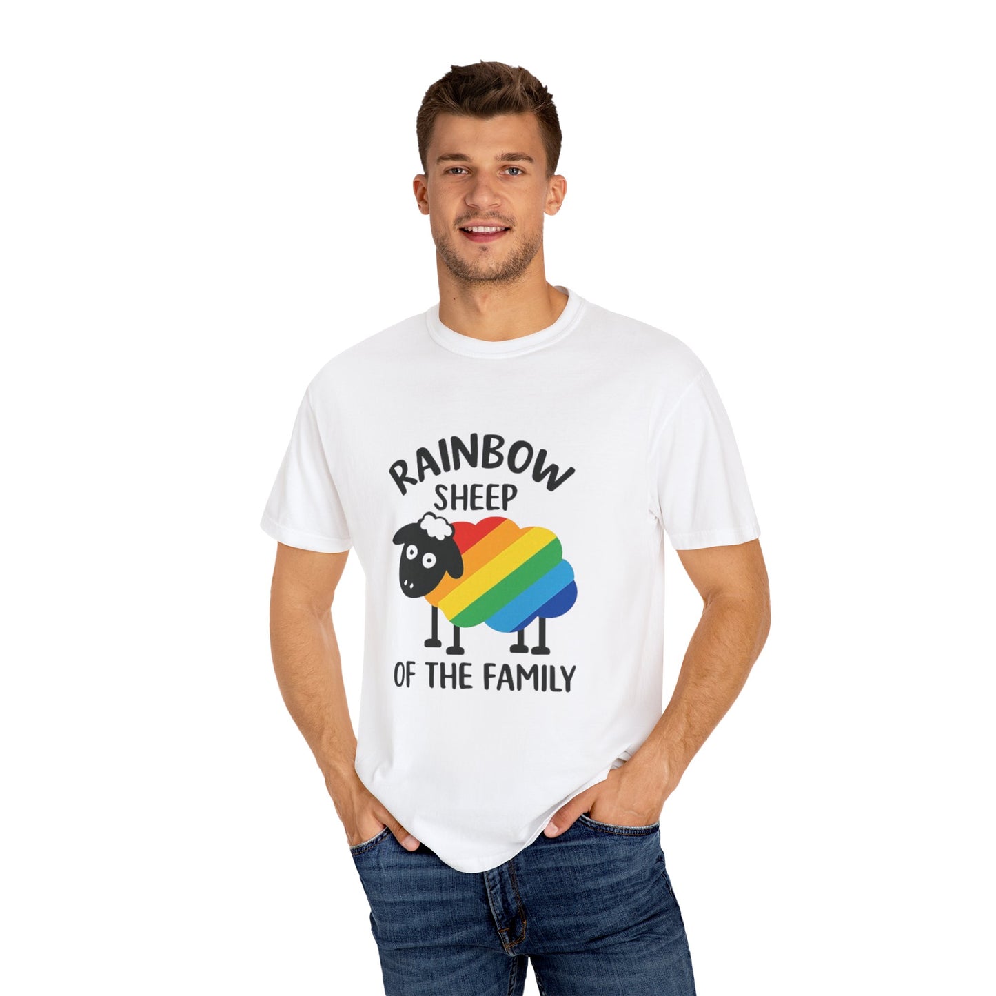 Rainbow Sheep Unisex T-Shirt - Celebrate Family and Diversity