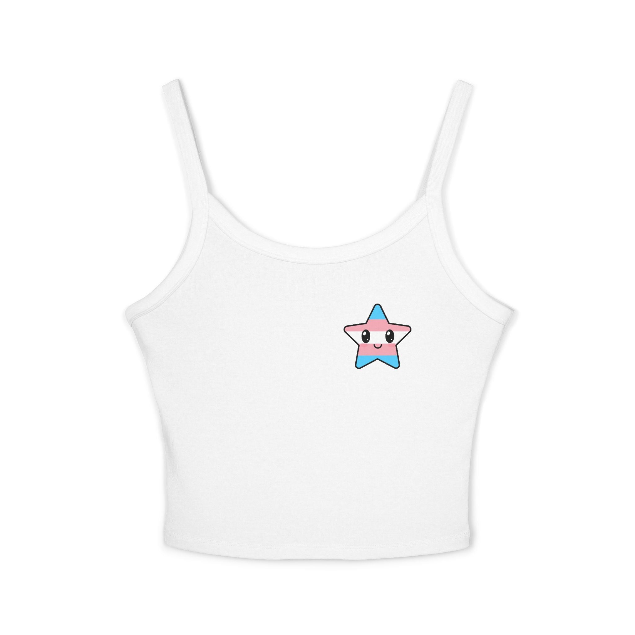 Trans Pride Pastel Star Crop Tank