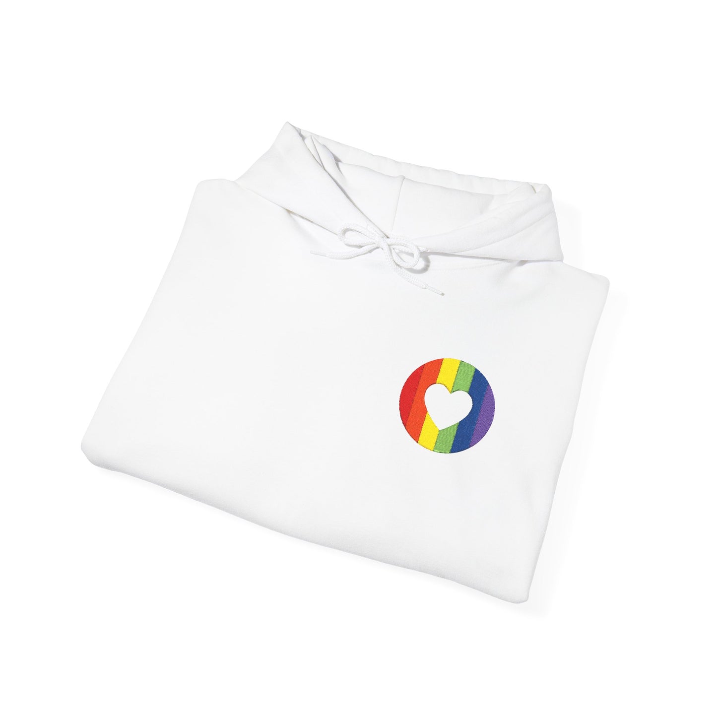 Embroidered Heart Unisex Heavy Blend Hoodie - PRIDE