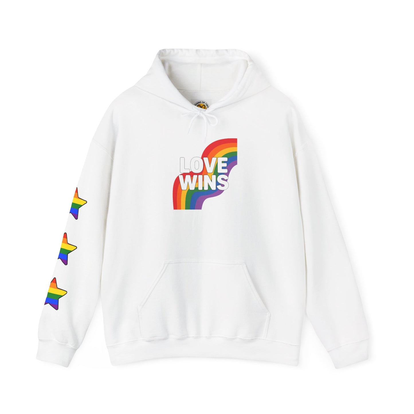 Love Wins Rainbow Hoodie - Unisex Heavy Blend Sweatshirt