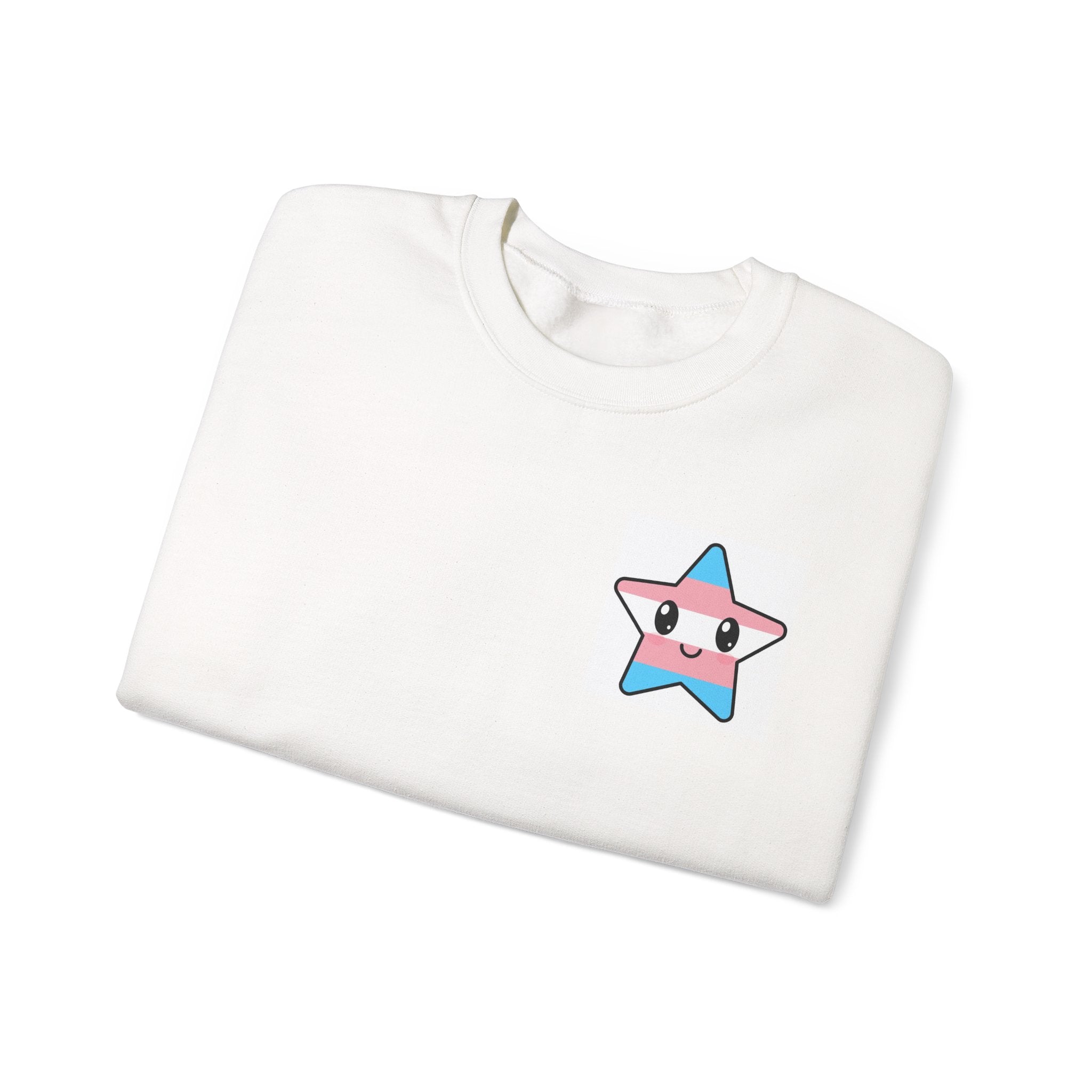 Trans Pride Star Sleeve Crewneck Sweatshirt