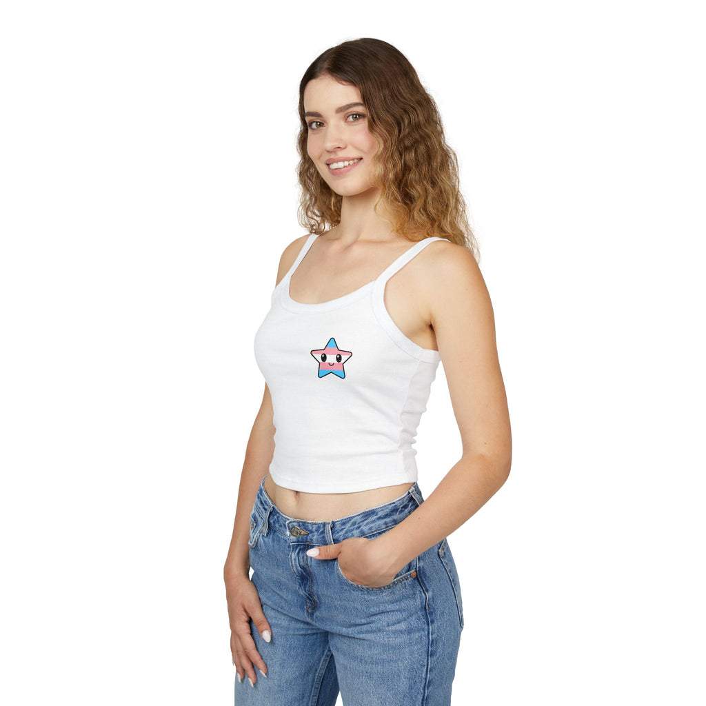 Trans Pride Pastel Star Crop Tank