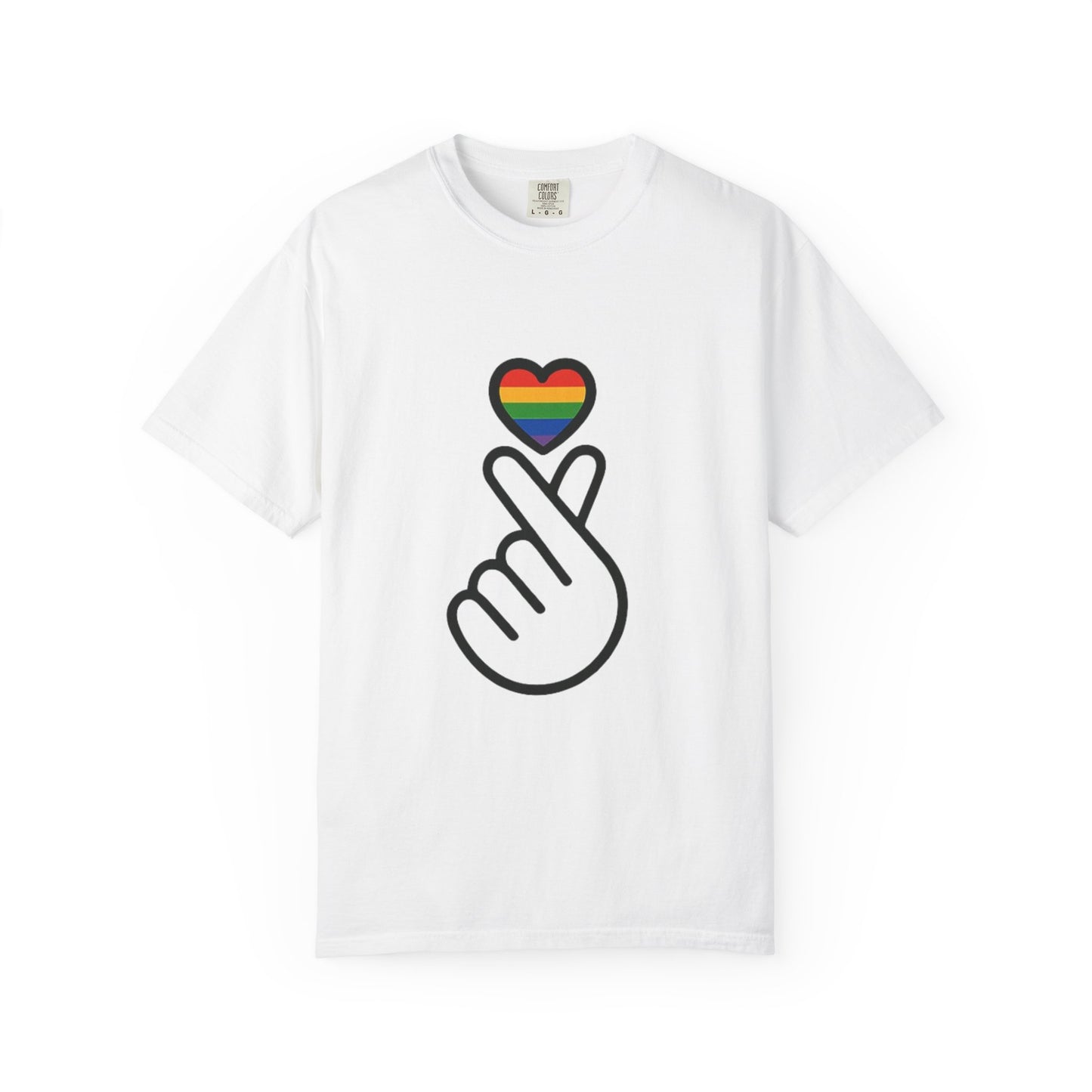 Unisex Rainbow Heart Gesture T-Shirt - Celebrate Love and Pride