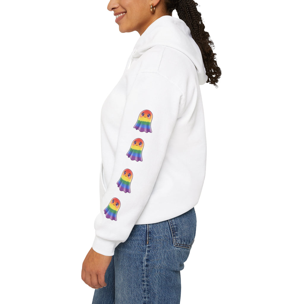 Rainbow Ghost Hoodie (Cute Pride Edition)