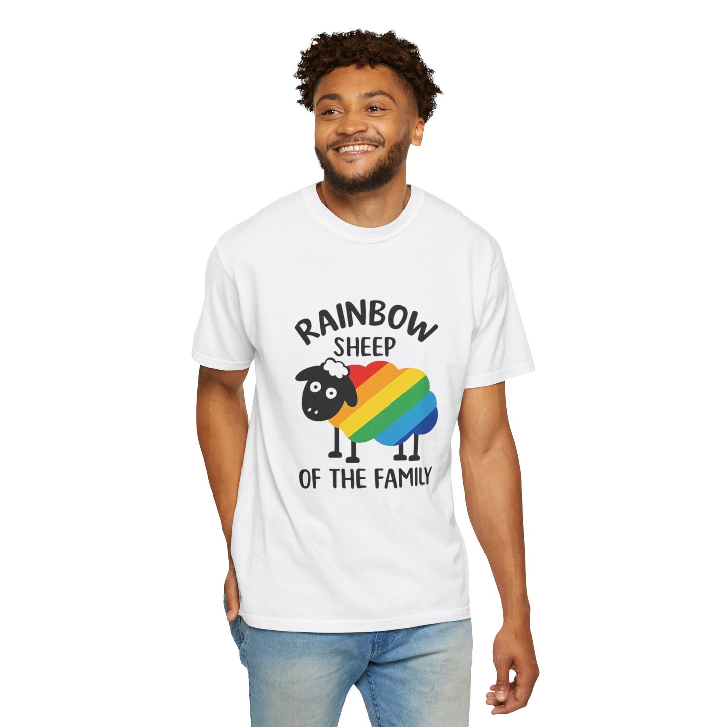 Rainbow Sheep Unisex T-Shirt - Celebrate Family and Diversity