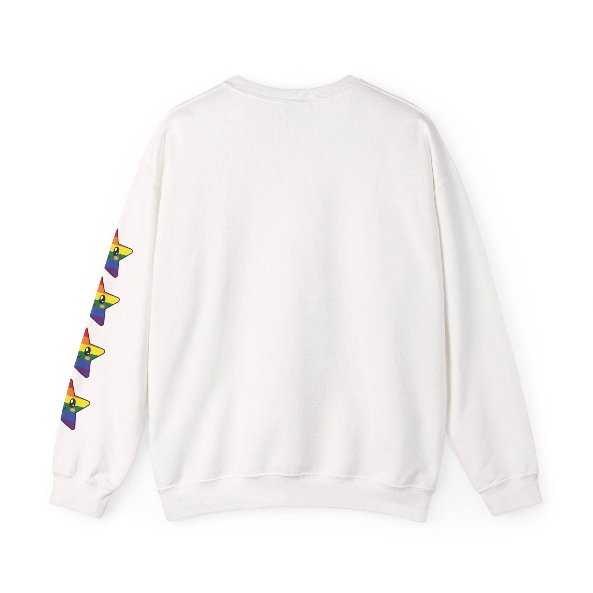 Rainbow Star Sleeve Crewneck Sweatshirt