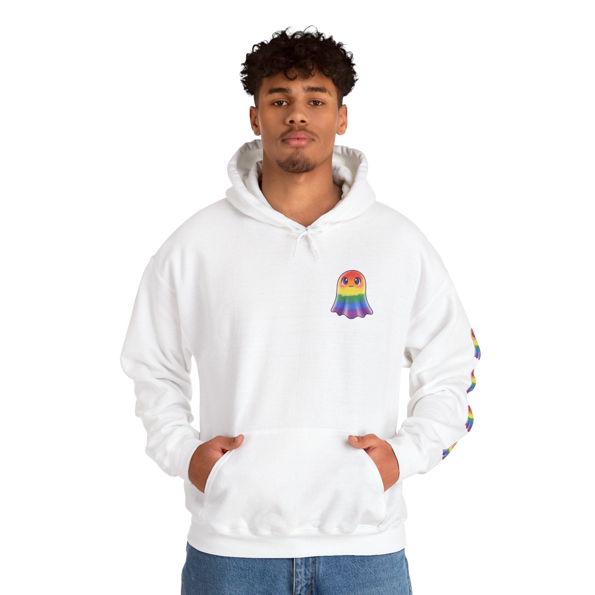 Rainbow Ghost Hoodie (Cute Pride Edition)