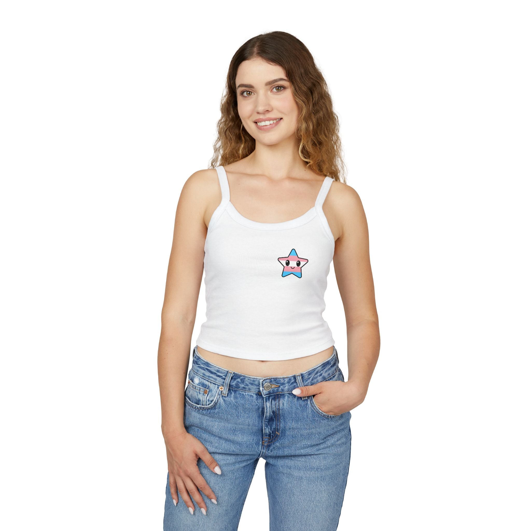 Trans Pride Pastel Star Crop Tank