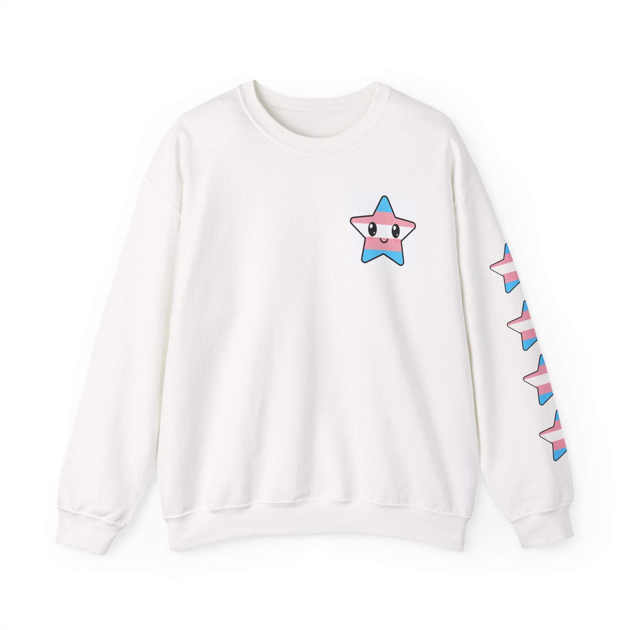 Trans Pride Star Sleeve Crewneck Sweatshirt