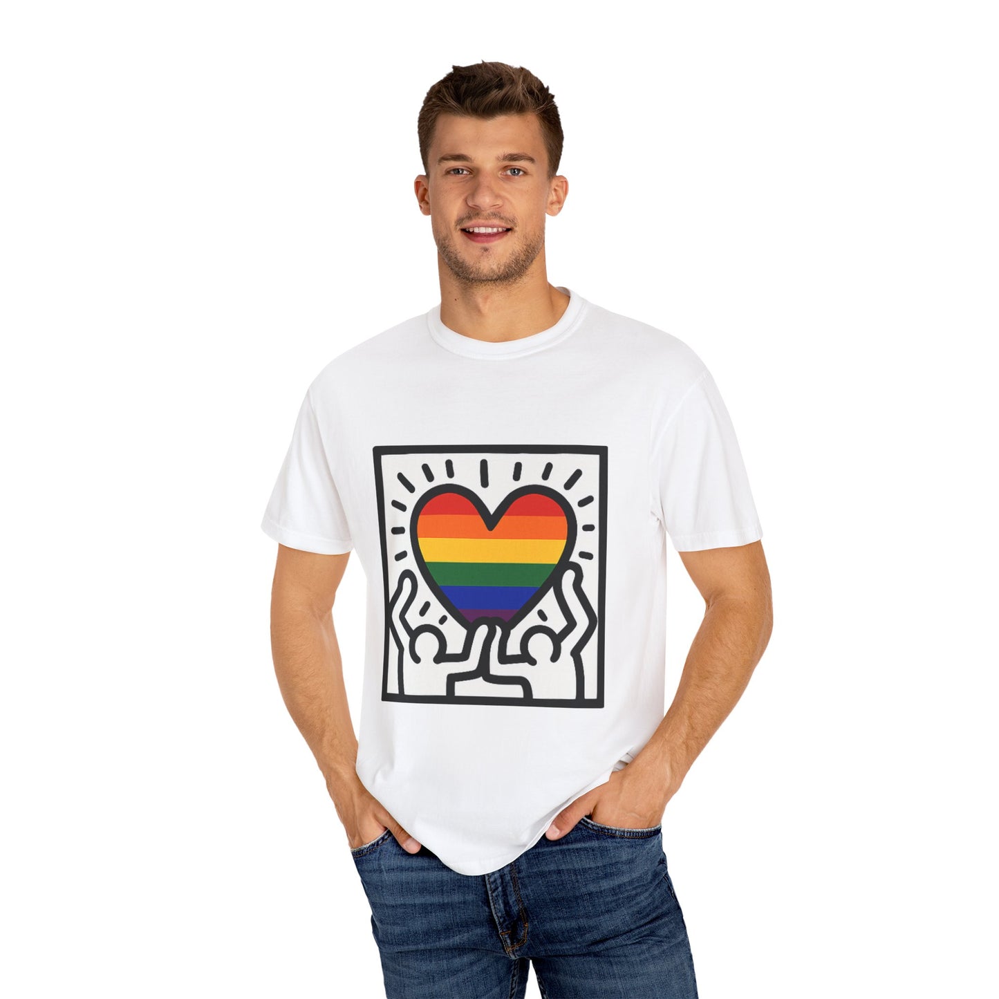 Pride Heart Unisex Garment-Dyed T-Shirt